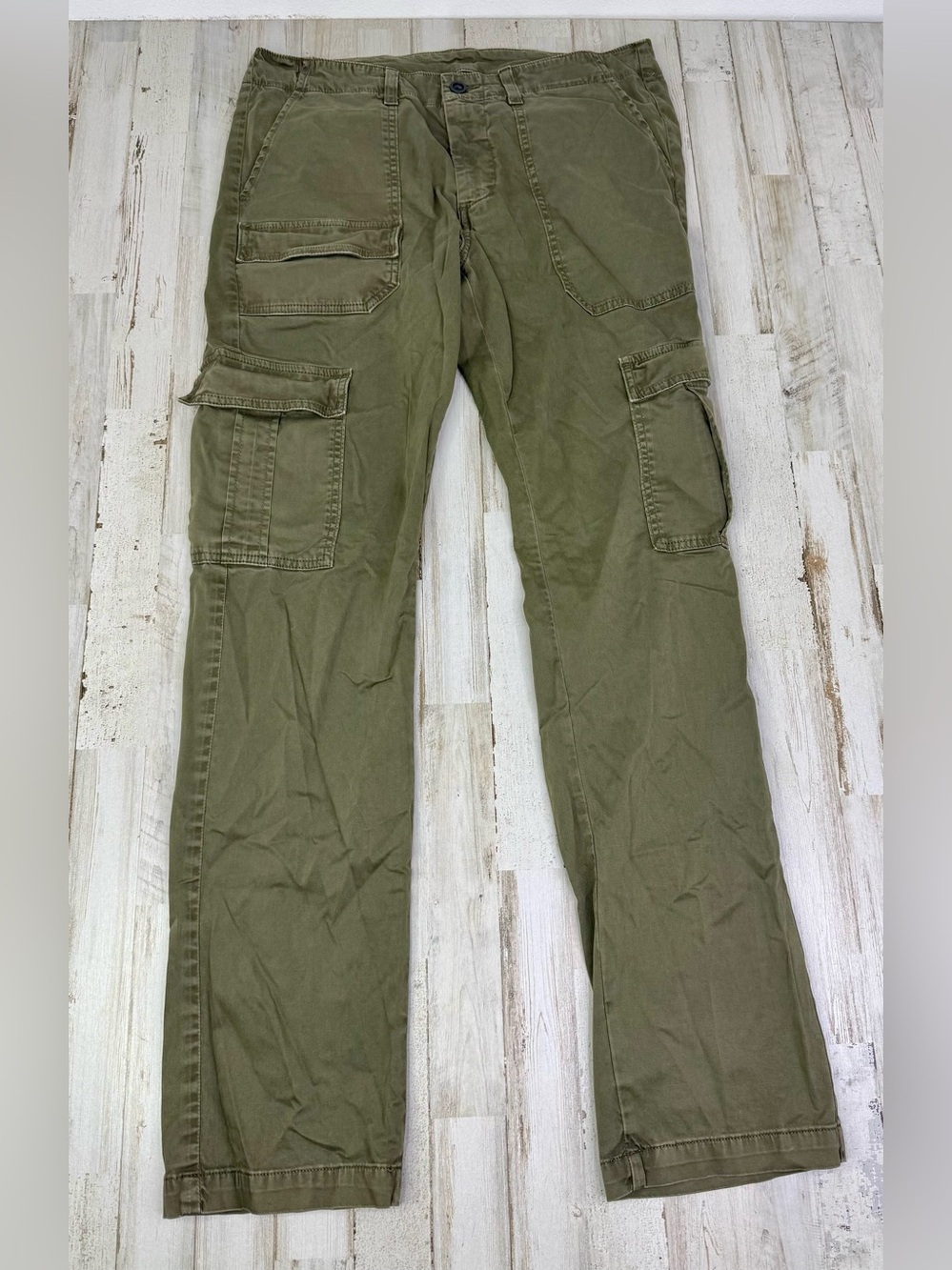 AG Adriano Goldschmied Women's 32R (32x32) Green  The Scout Slim Cargo Pants